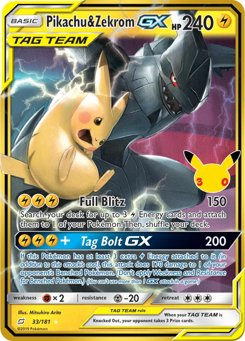 Pikachu e Zekrom GX