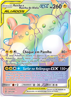 Raichu e Raichu de Alola GX