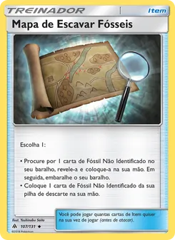 Mapa de Escavar Fósseis